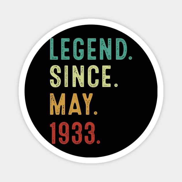 90 Years Old Legend Since May 1933 90th Birthday Magnet by octopath traveler floating island